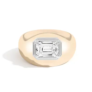 Scarpa Emerald Double Bezel Bombe Ring