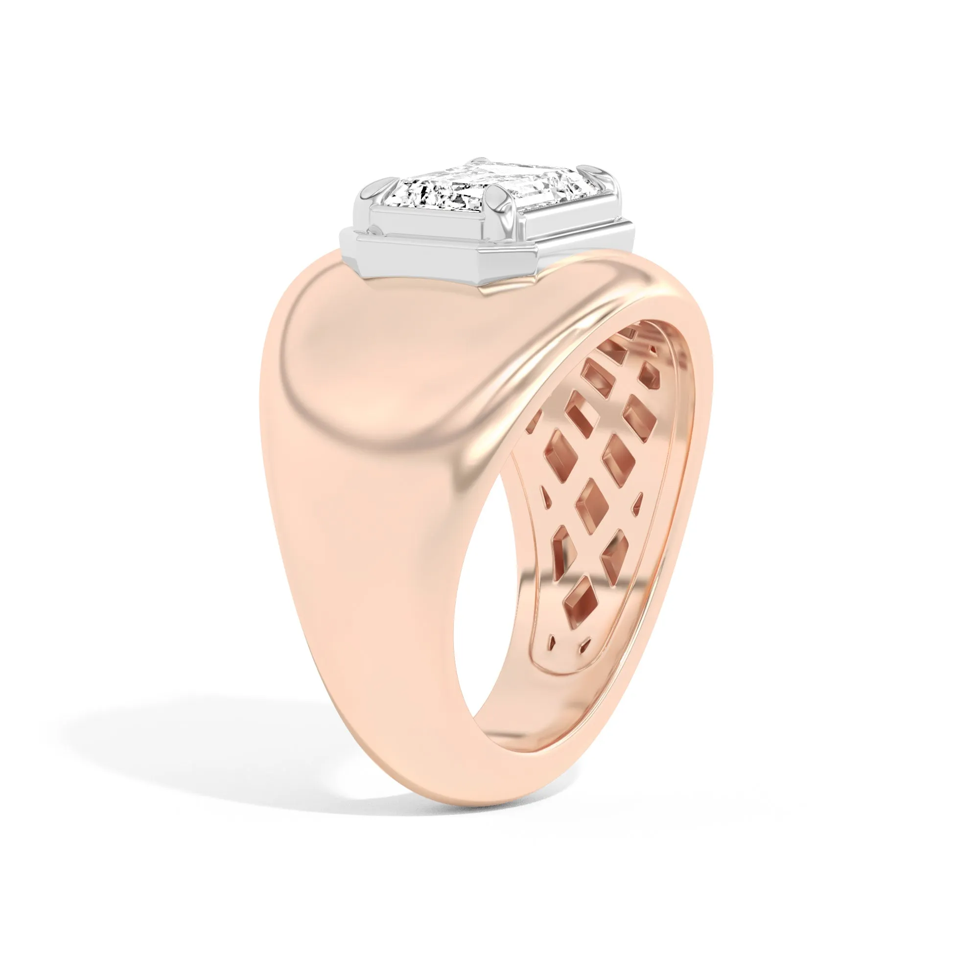 Scarpa Emerald Double Bezel Bombe Ring