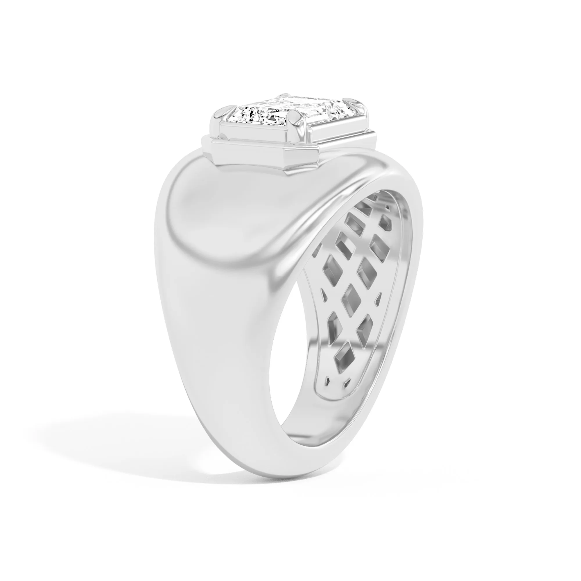 Scarpa Emerald Double Bezel Bombe Ring
