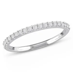 Semi-Eternity Ring 1/5 CT 10k White Gold GH I3 Diamond