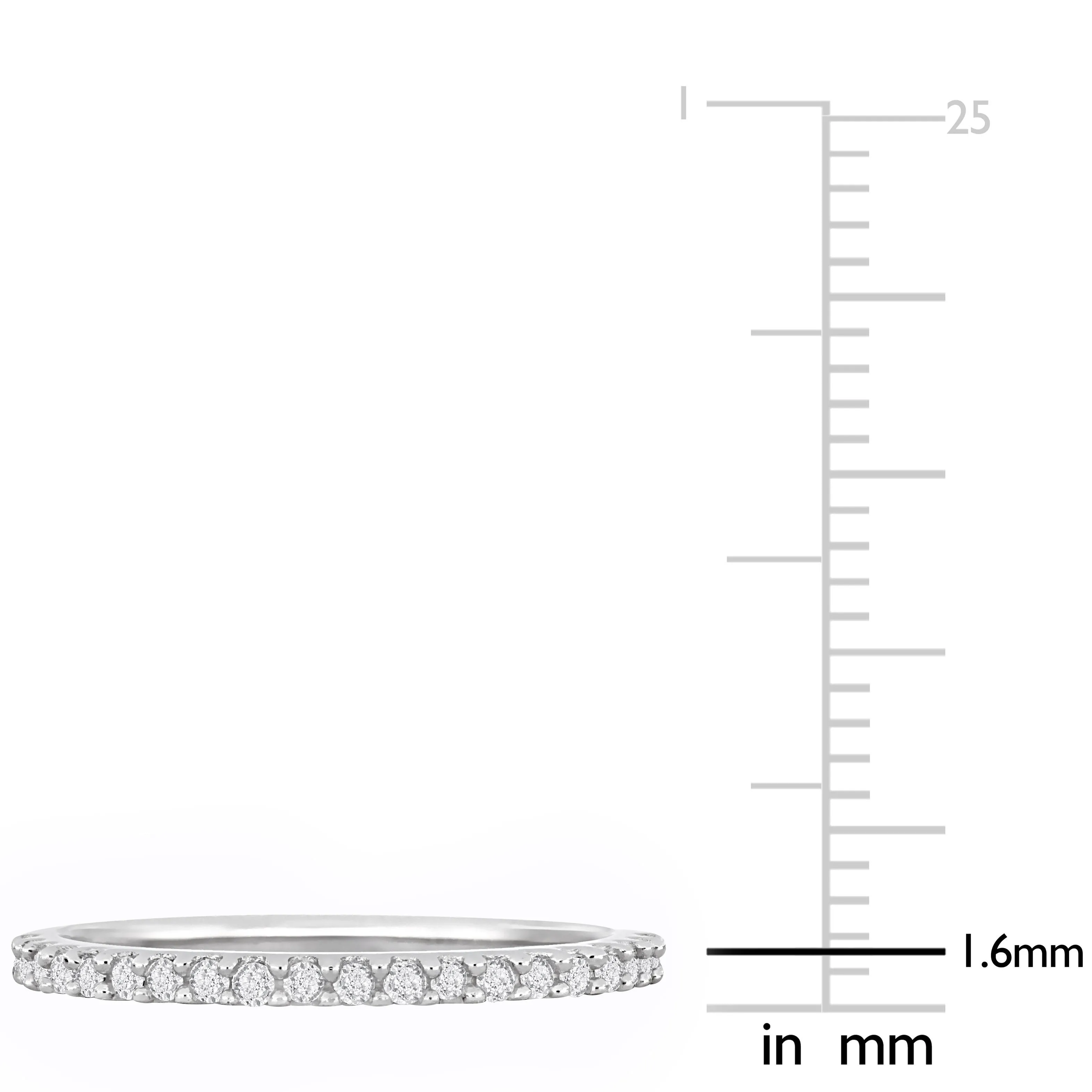 Semi-Eternity Ring 1/5 CT 10k White Gold GH I3 Diamond