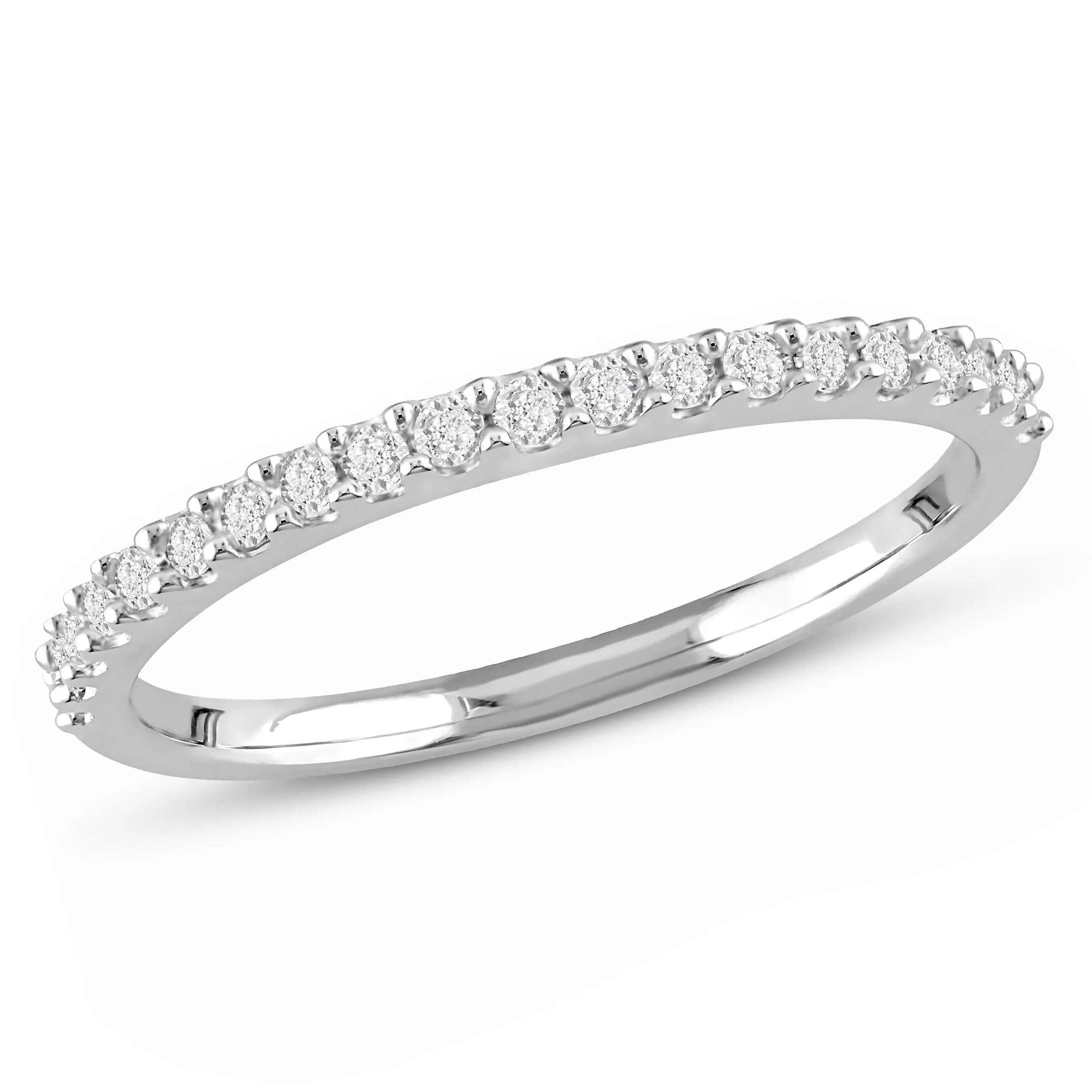 Semi-Eternity Ring 1/5 CT 10k White Gold GH I3 Diamond