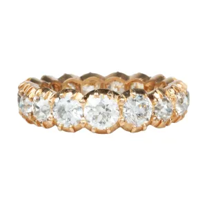 Signature Cutaway Eternity Band 3.4 carats of Old European Cut Diamonds