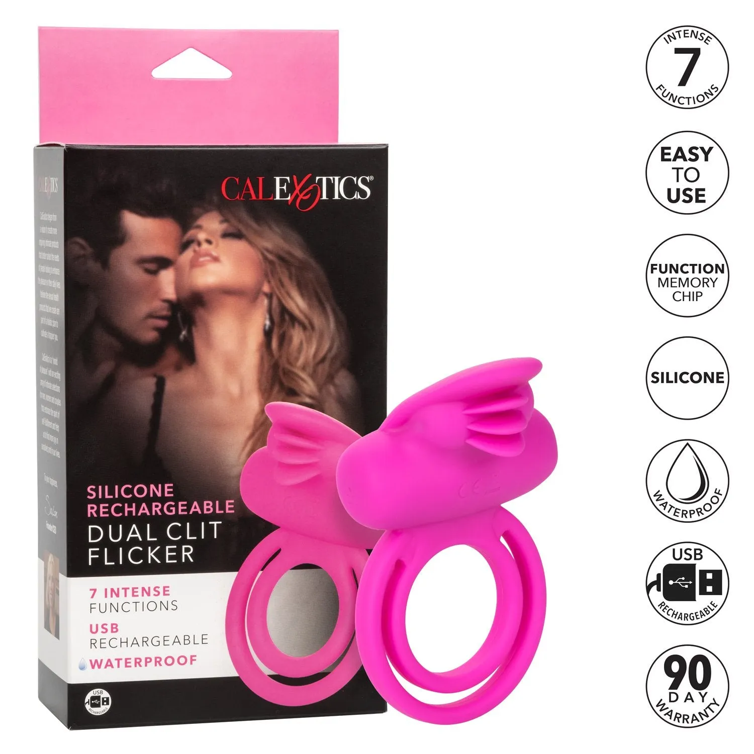 Silicone Rechargeable Dual Clit Flicker