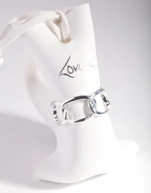 Silver Plated Wide Rectangle Ring