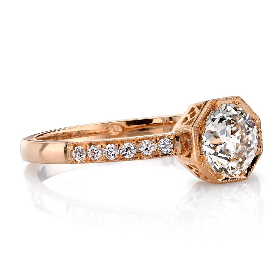 Single Stone Art Deco Inspired Engagement Ring