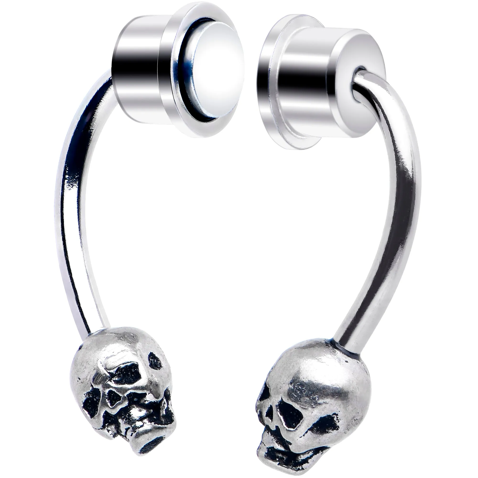 Skull Magnetic Septum Ring Horseshoe Non-Pierced Fake Nose Ring