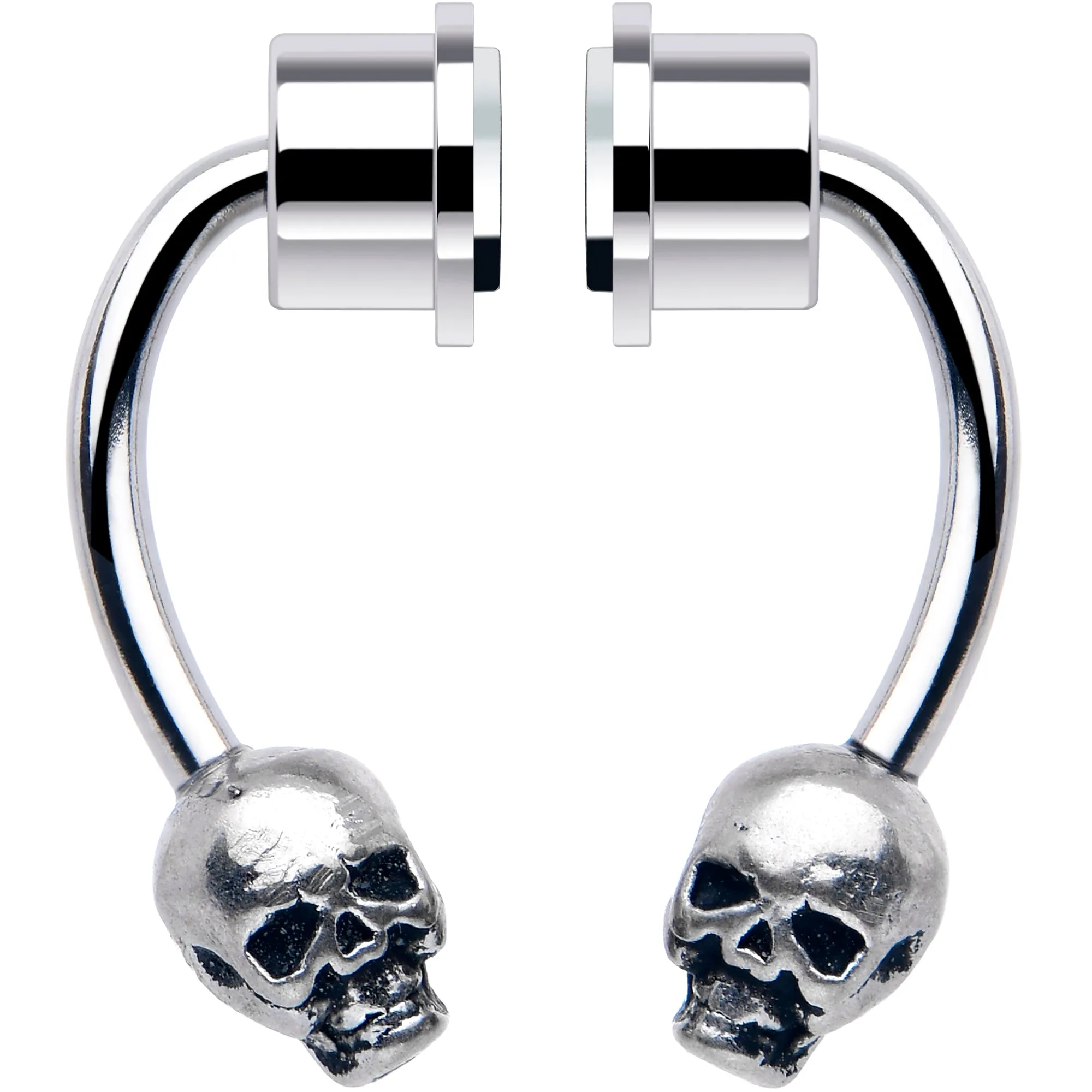 Skull Magnetic Septum Ring Horseshoe Non-Pierced Fake Nose Ring