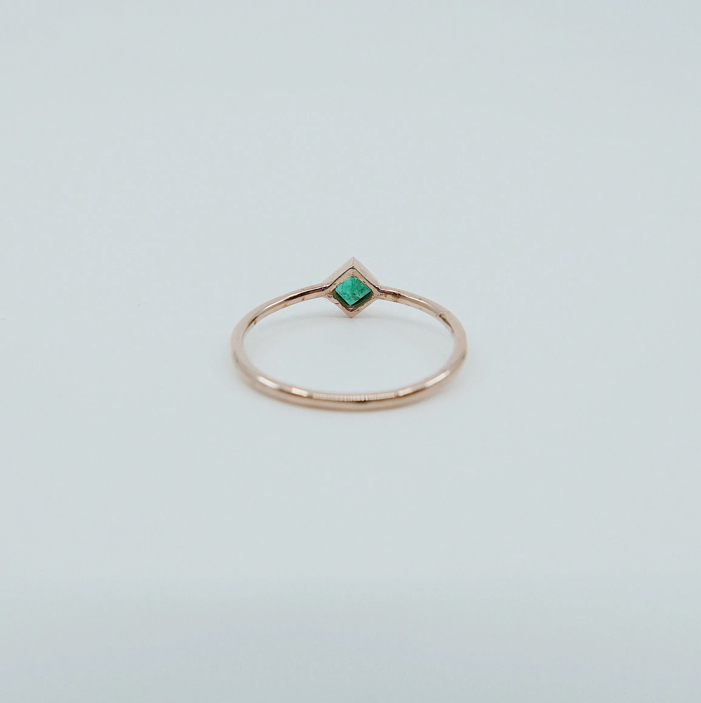 Square Bezel Emerald Ring