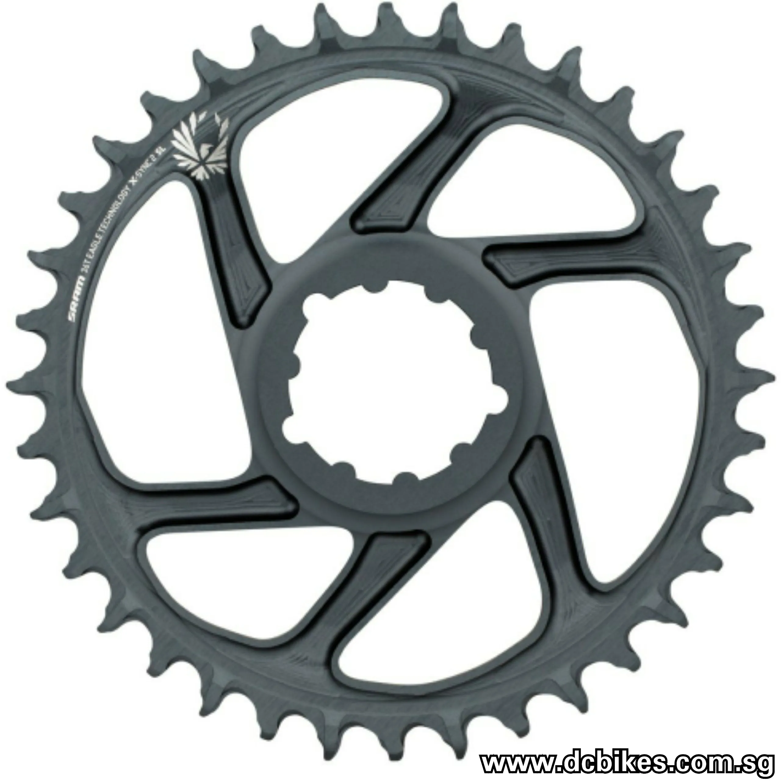 Sram 34T XX1 Eagle Round X-Sync 2 MTB Direct Mount Chainring 3mm/6mm Offset With Gold Logo