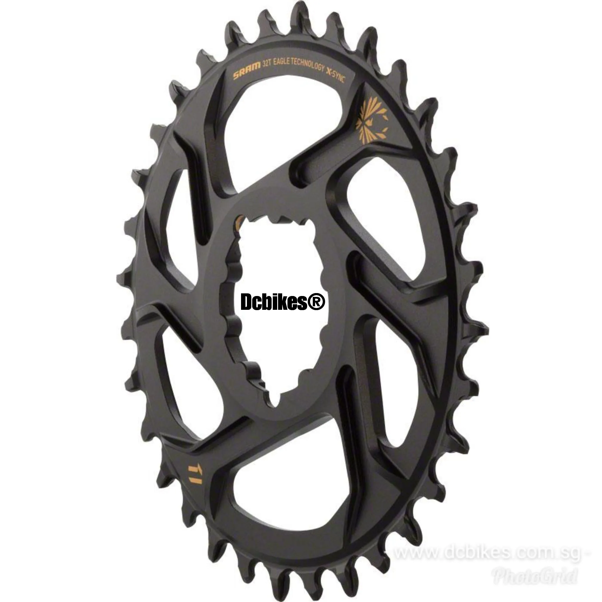 Sram 34T XX1 Eagle Round X-Sync 2 MTB Direct Mount Chainring 3mm/6mm Offset With Gold Logo