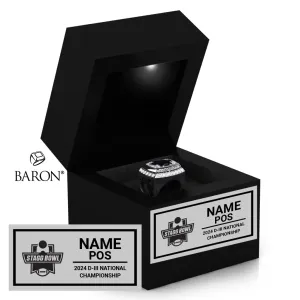 Stagg Bowl Officials 2024 Championship Black LED Ring Box