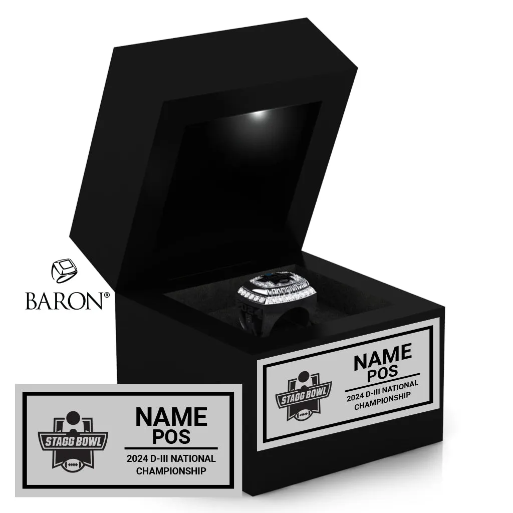 Stagg Bowl Officials 2024 Championship Black LED Ring Box