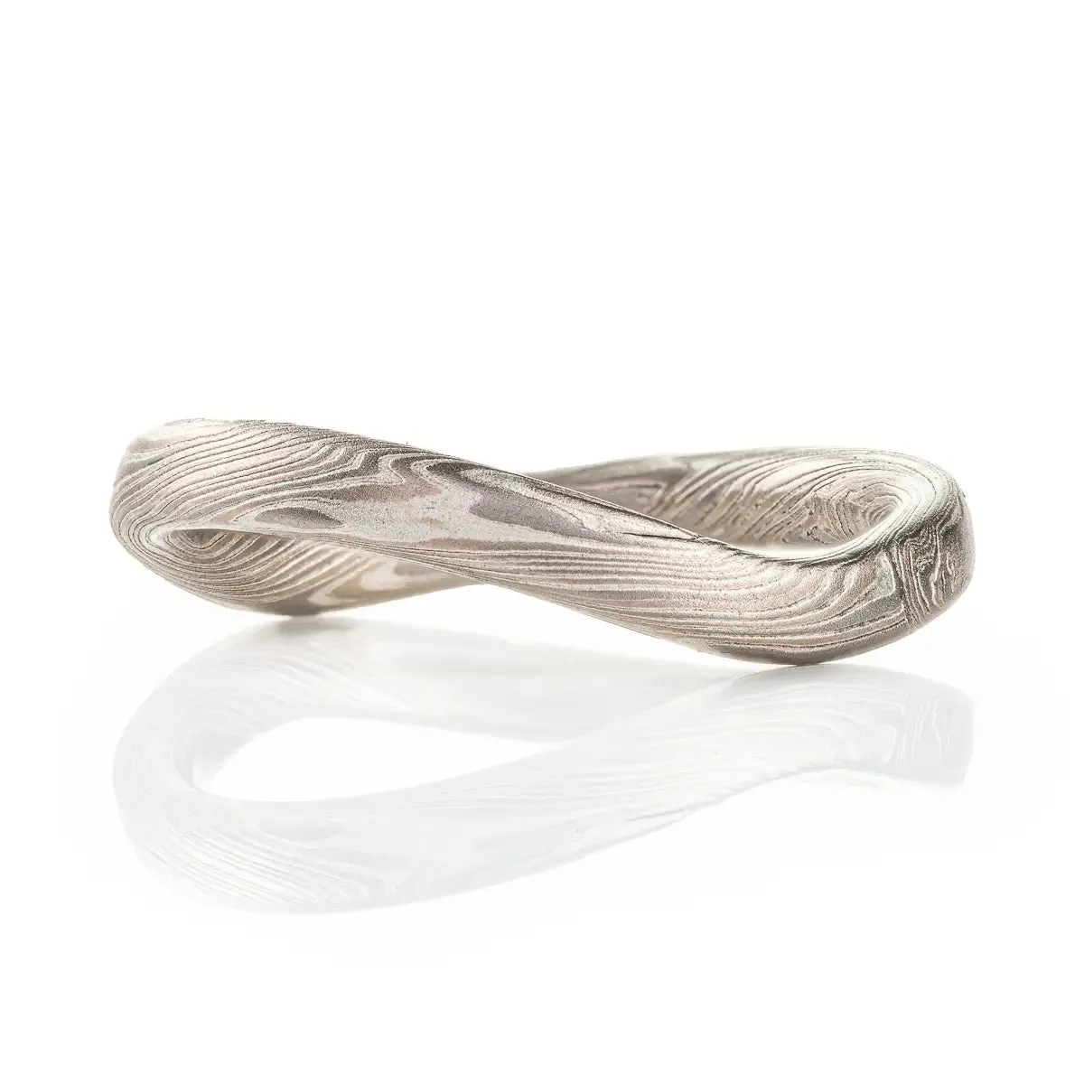 Star Crossed Mokume Gane Three Ring Set