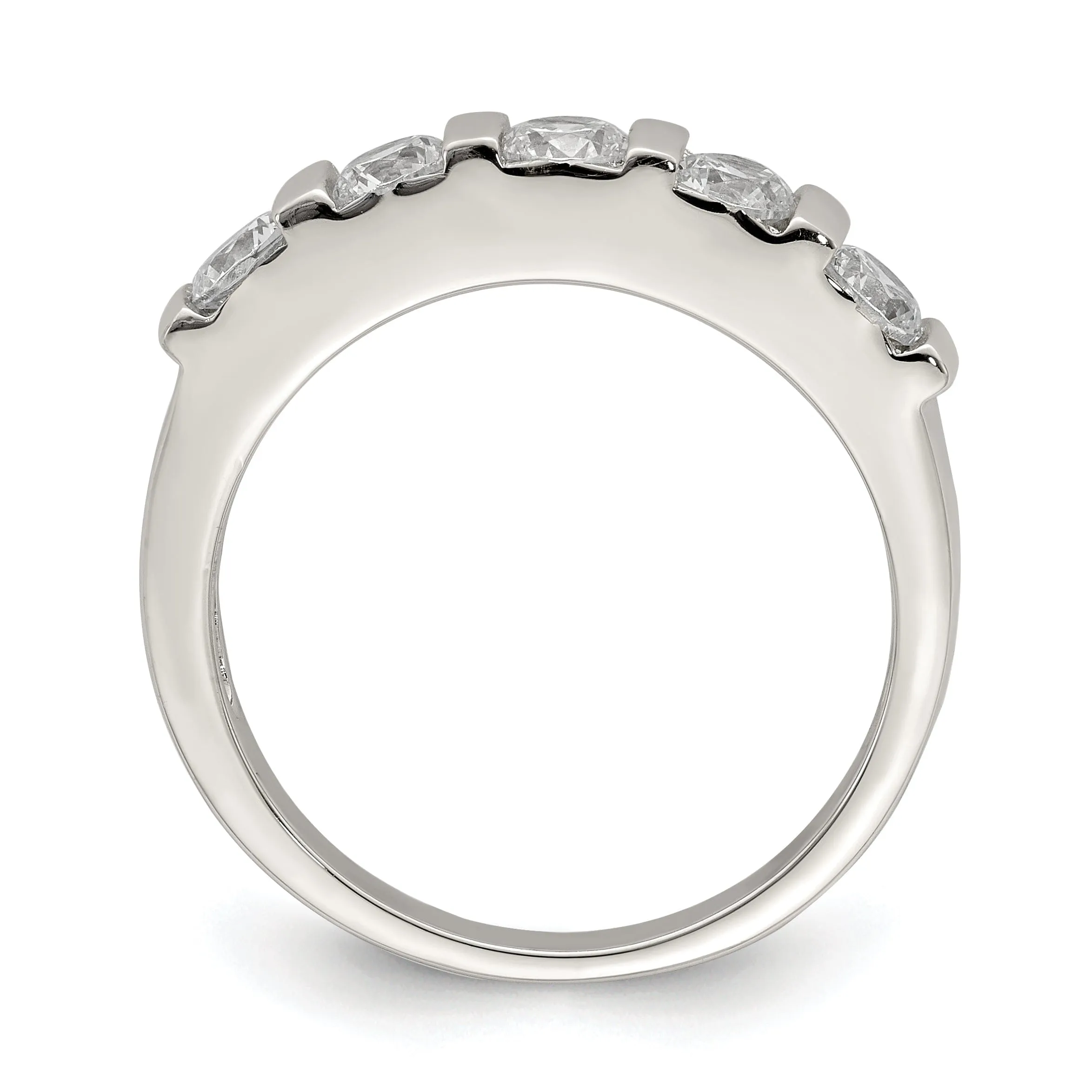 Sterling Silver Cubic Zirconia Band Rings