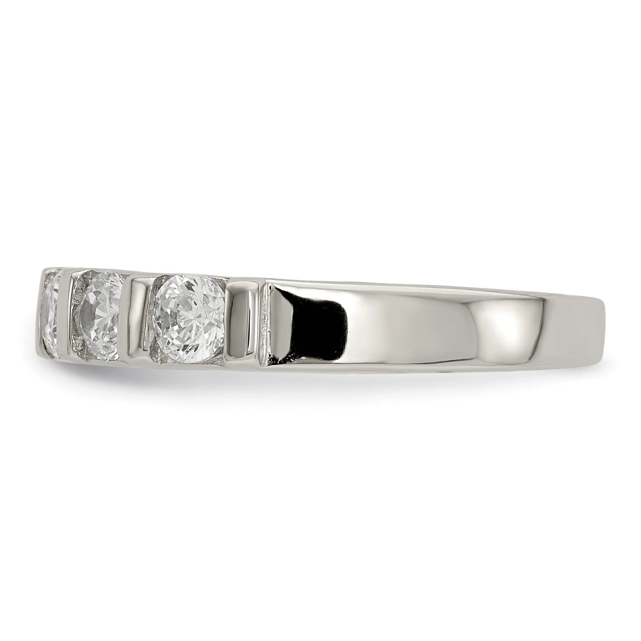 Sterling Silver Cubic Zirconia Band Rings