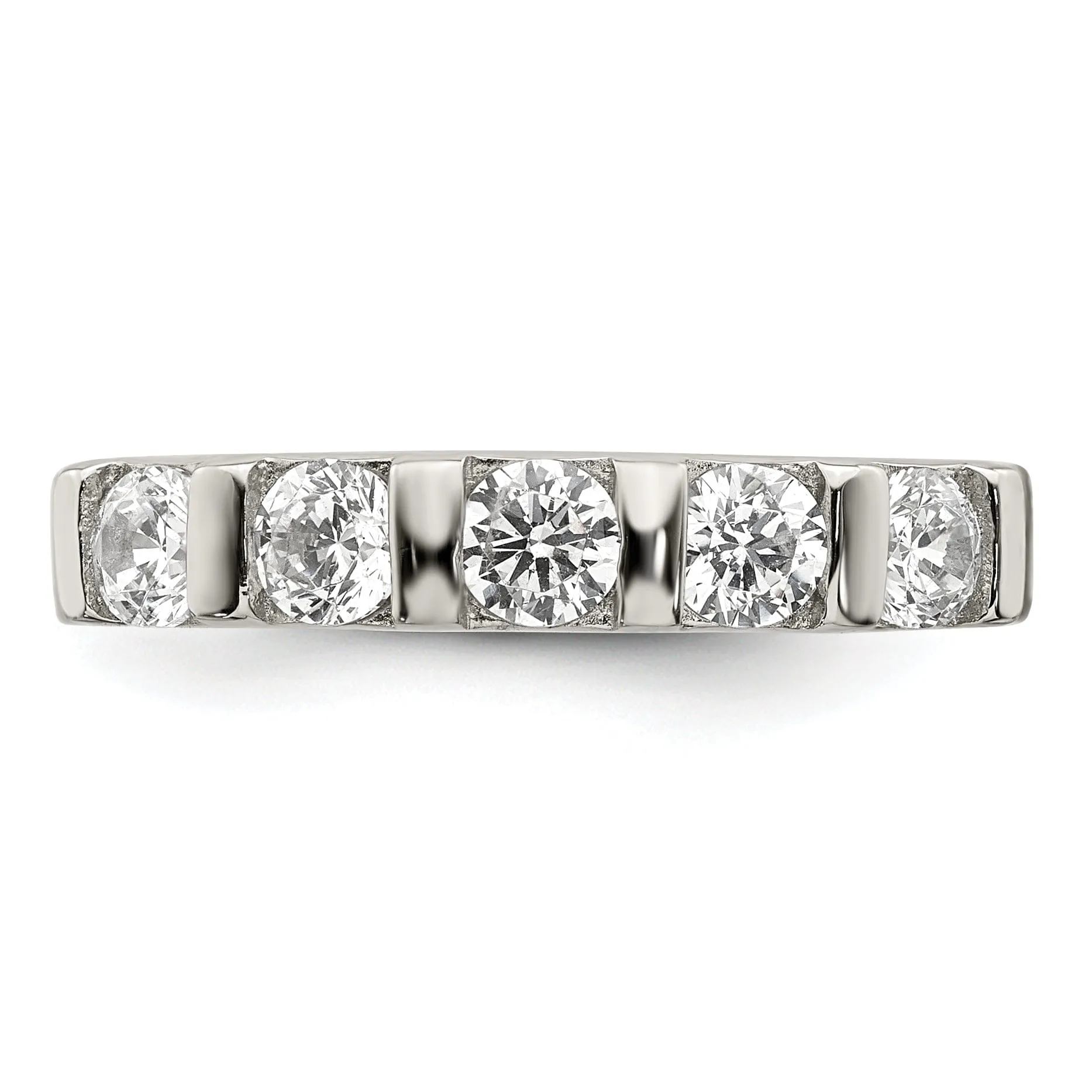 Sterling Silver Cubic Zirconia Band Rings