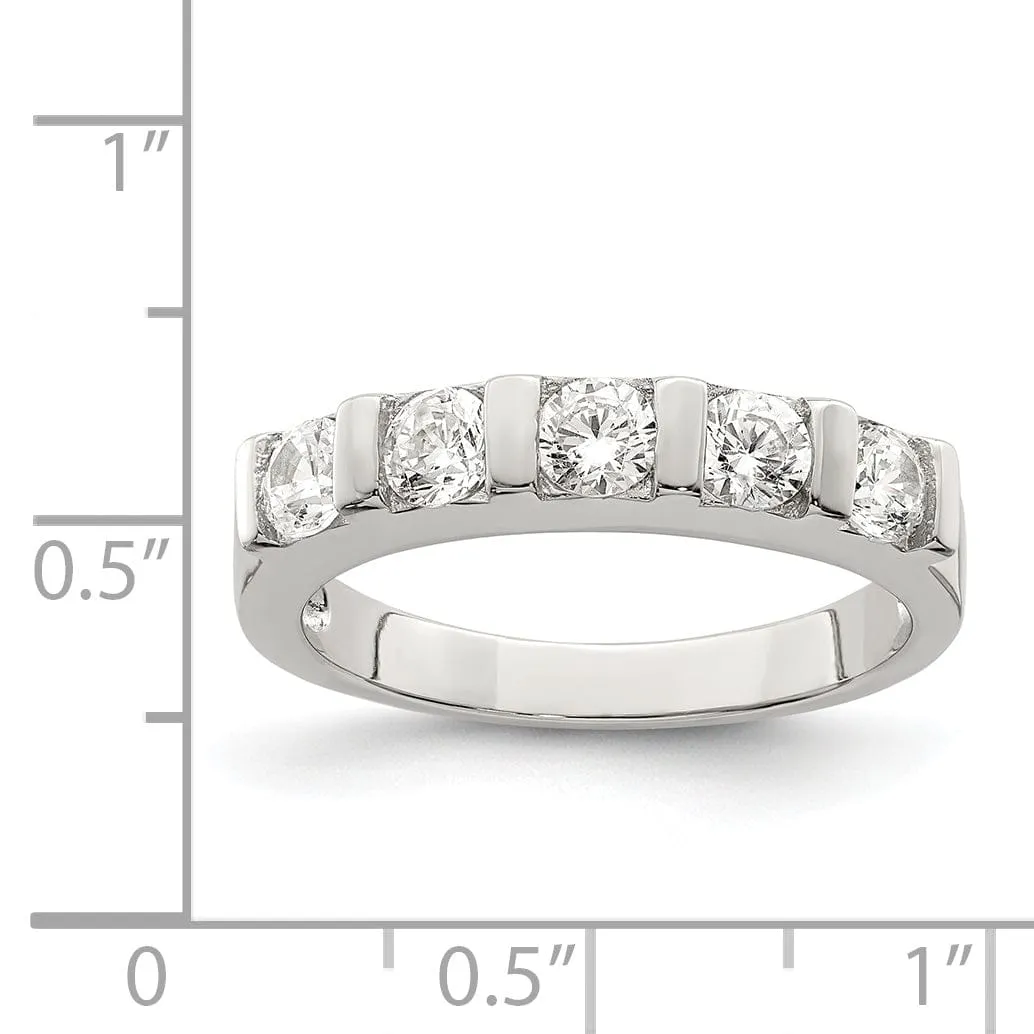 Sterling Silver Cubic Zirconia Band Rings
