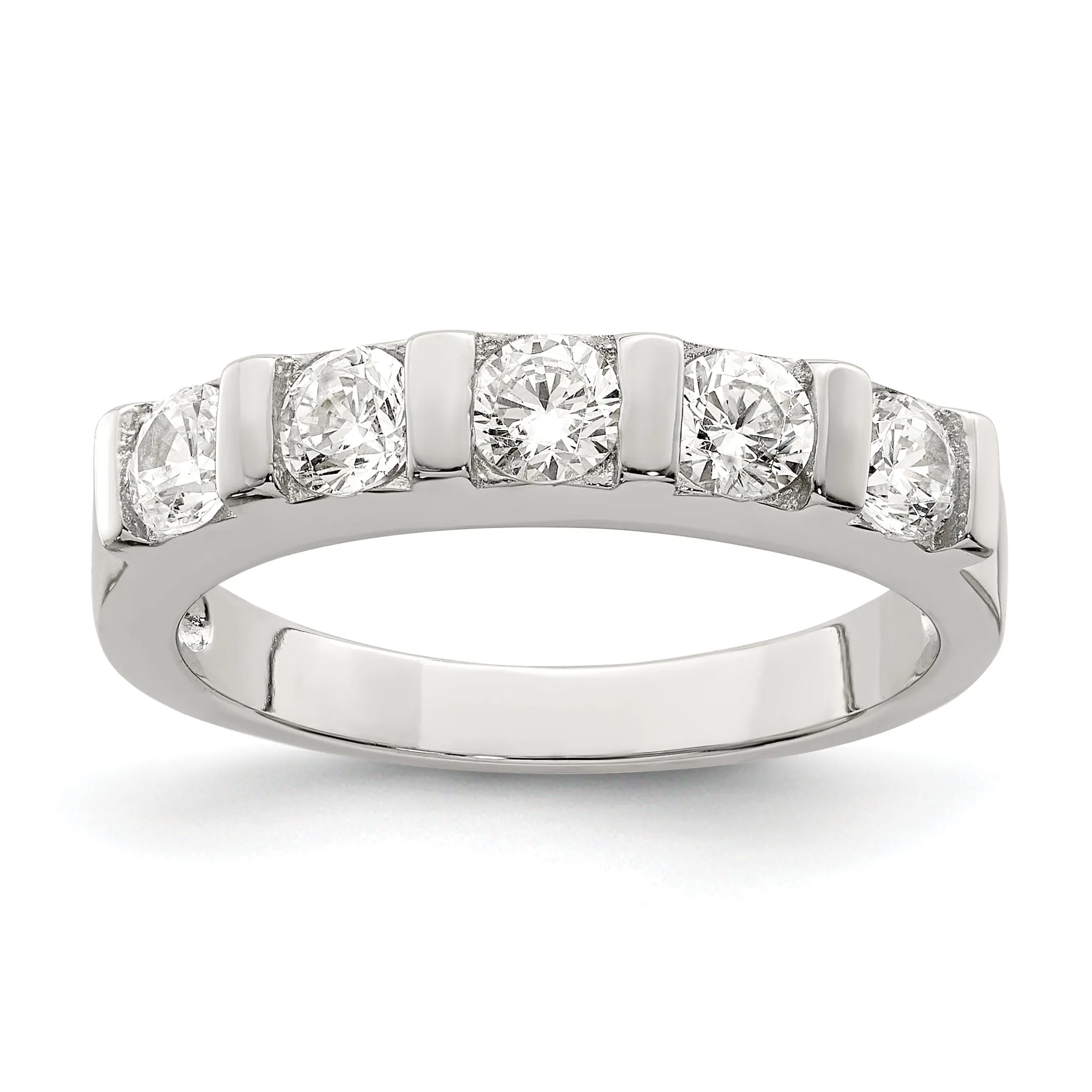 Sterling Silver Cubic Zirconia Band Rings