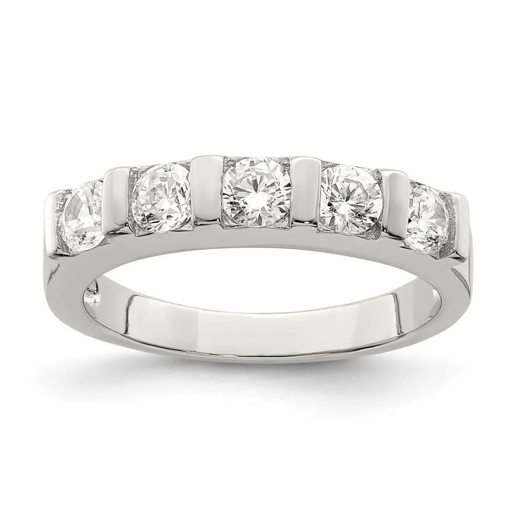 Sterling Silver Cubic Zirconia Band Rings