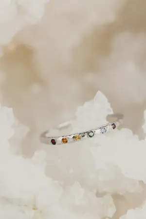 Sterling Silver Rainbow Band