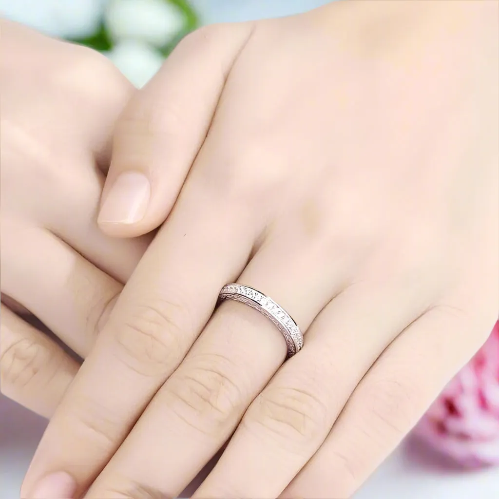 Straight Stackable Engagement Ring/WeddingBand