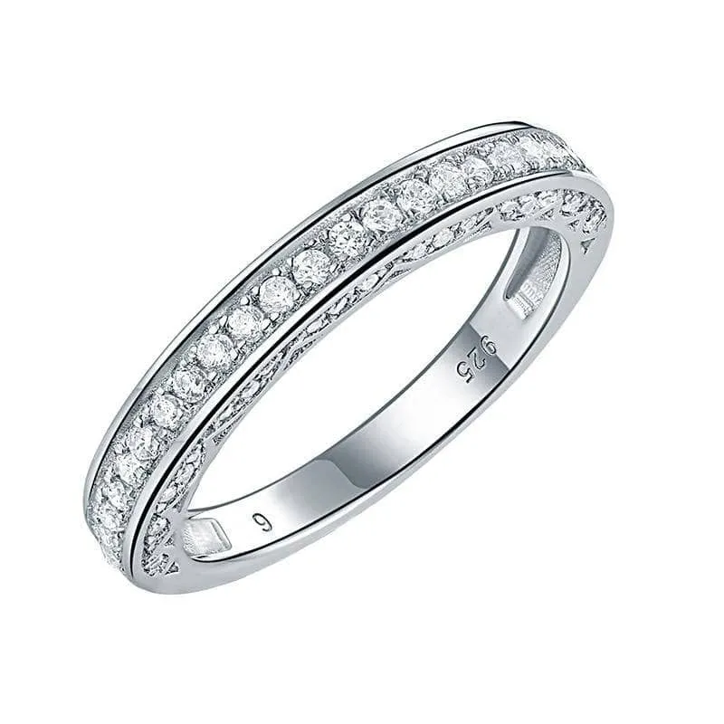 Straight Stackable Engagement Ring/WeddingBand