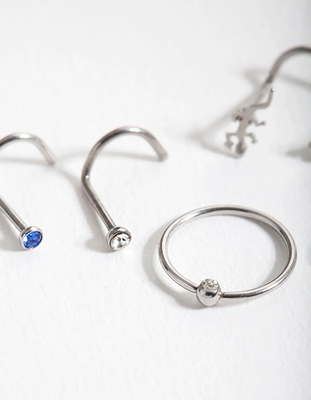 Surgical Steel Animal Nose Jewellery 6-Pack