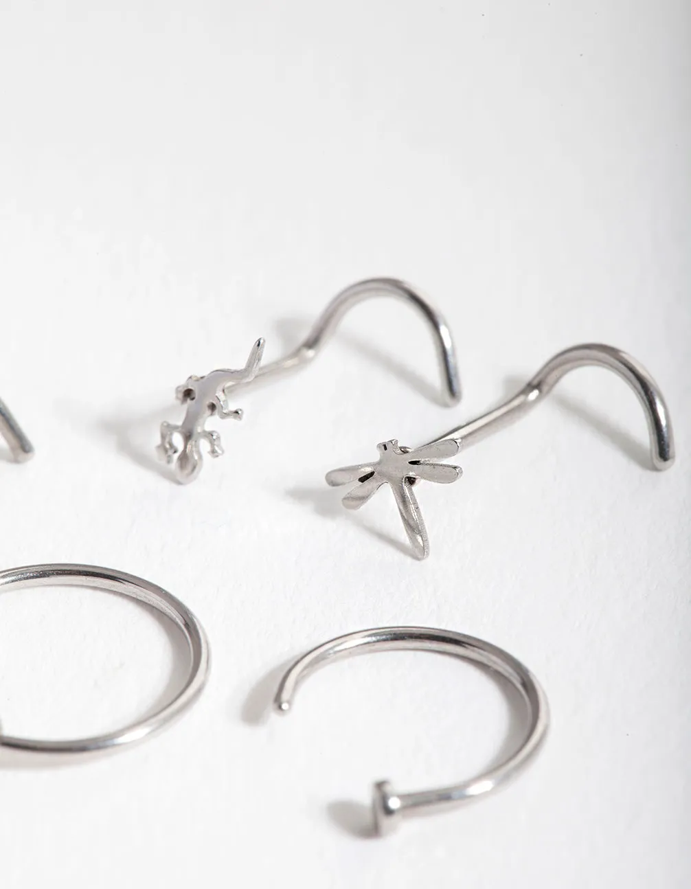 Surgical Steel Animal Nose Jewellery 6-Pack