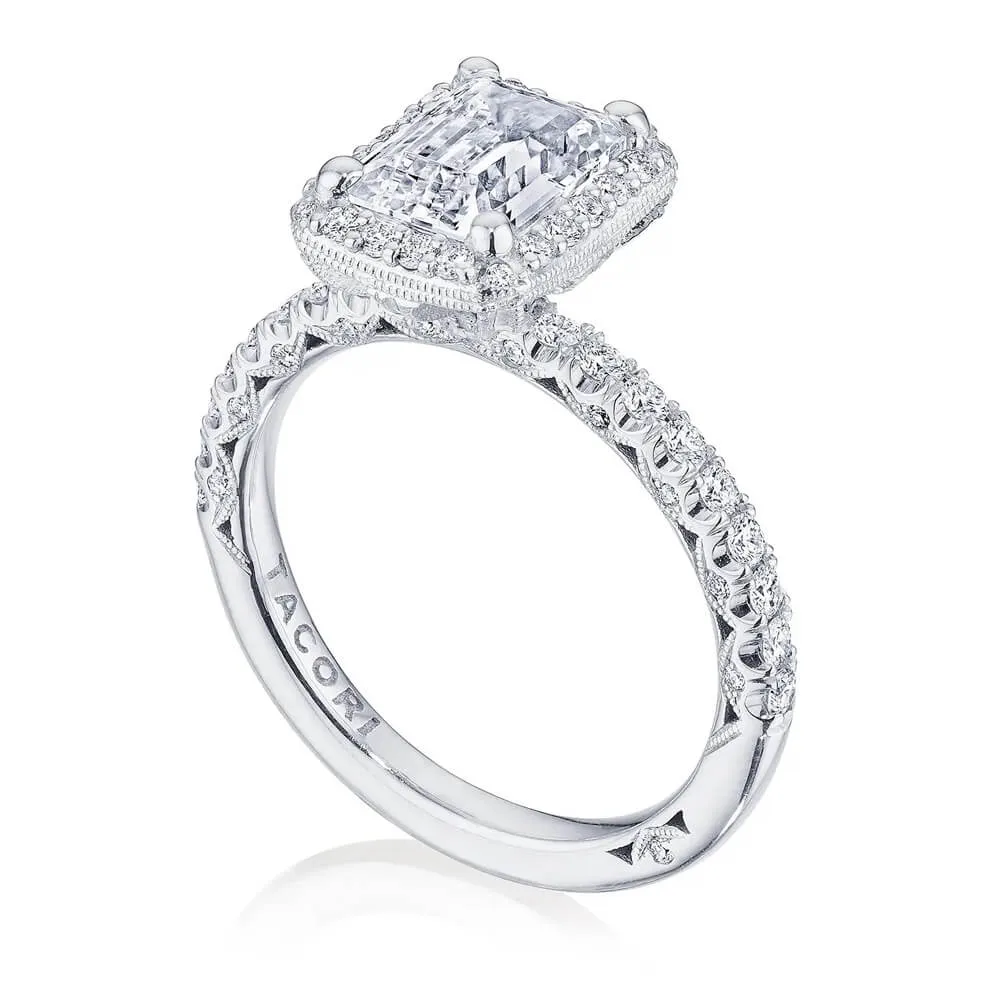 Tacori Emerald Bloom Engagement Ring HT2572EC8X6W
