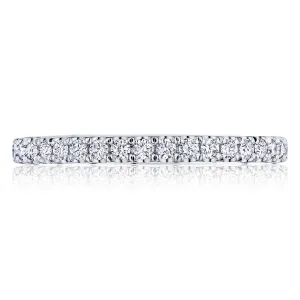 Tacori Platinum Petite Crescent French Pave Diamond Band
