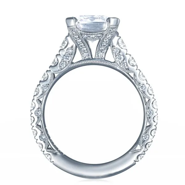 Tacori RoyalT Graduated Prong Set Emerald Cut Diamond Engagement Ring