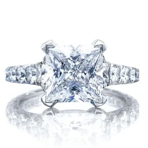 Tacori RoyalT Graduated Prong Set Princess Cut Diamond Engagement Ring