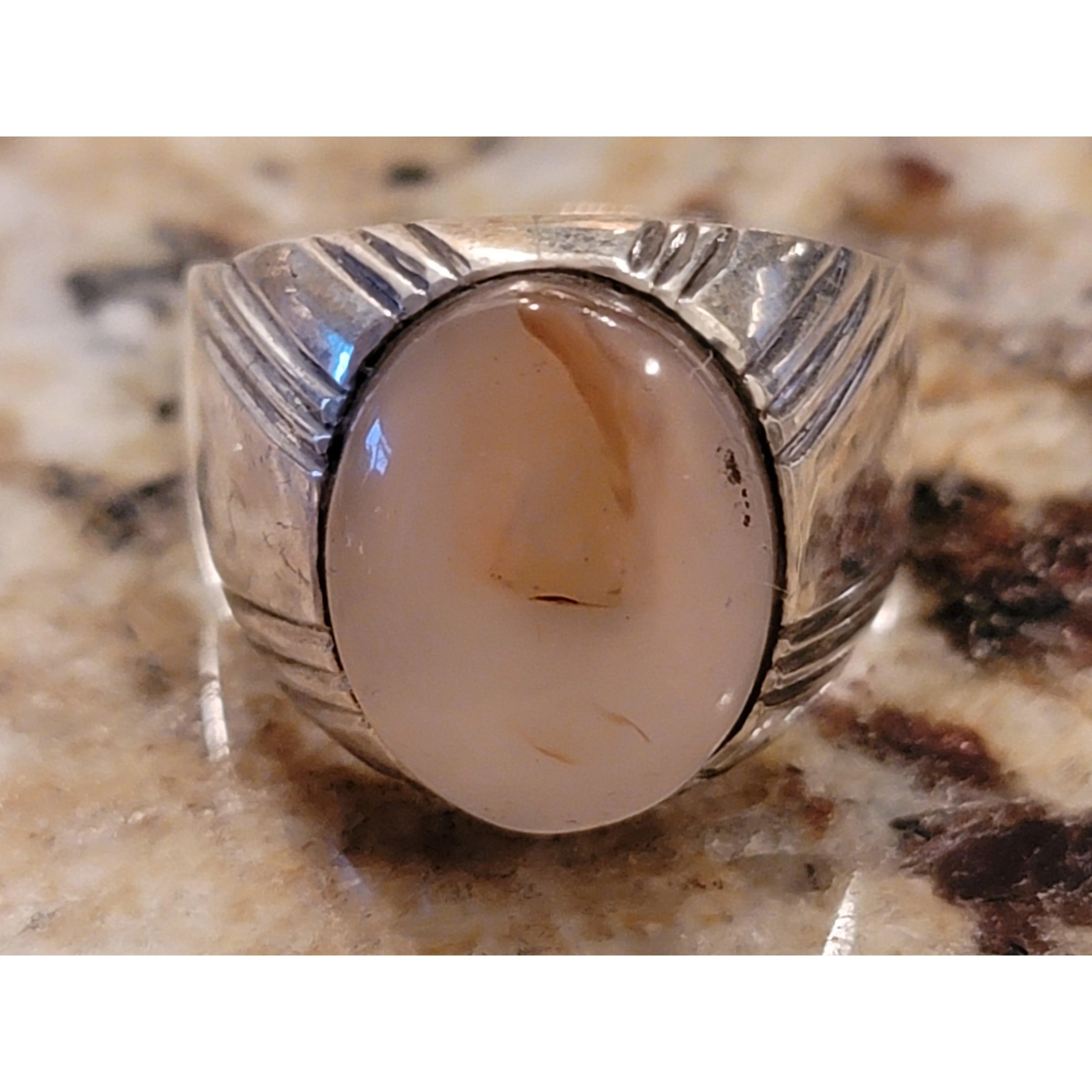 Third eye opening rings - cloud agate LIMITED QUANTITY