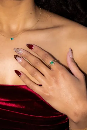 Three-Piece Emerald Ring Set