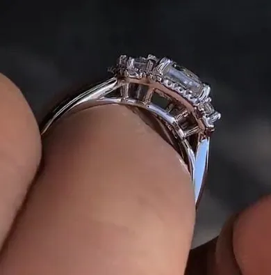 Three Stone Ring | Big Diamond Ring | Womens Engagement Ring | Engagement Rings | Womens Rings | Emerald Engagement Ring | Baguette Ring
