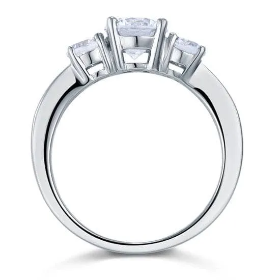 Three Stone Round Diamond Ring