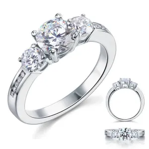 Three Stone Round Diamond Ring