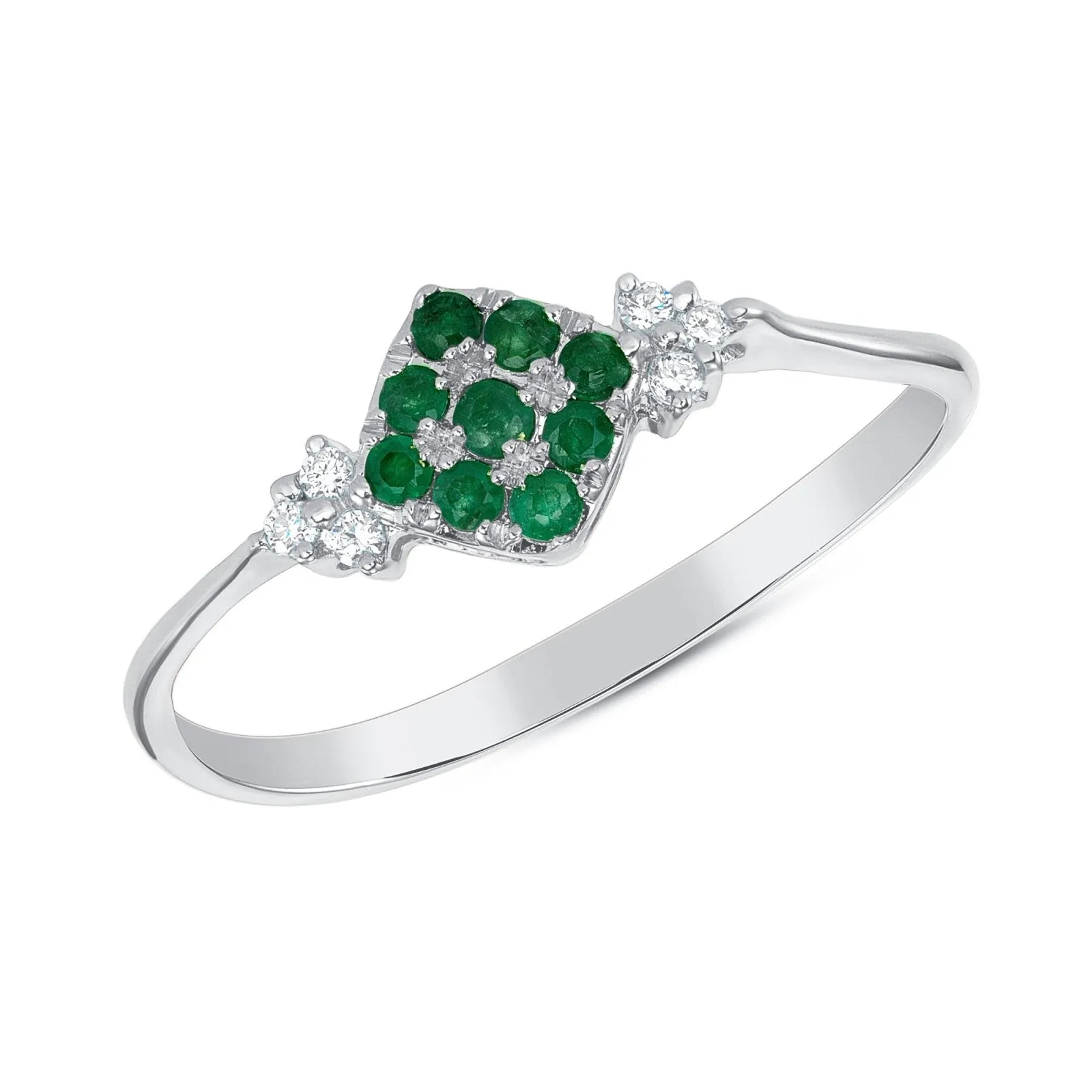 Time Emerald and Diamond Ring
