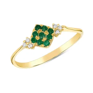 Time Emerald and Diamond Ring