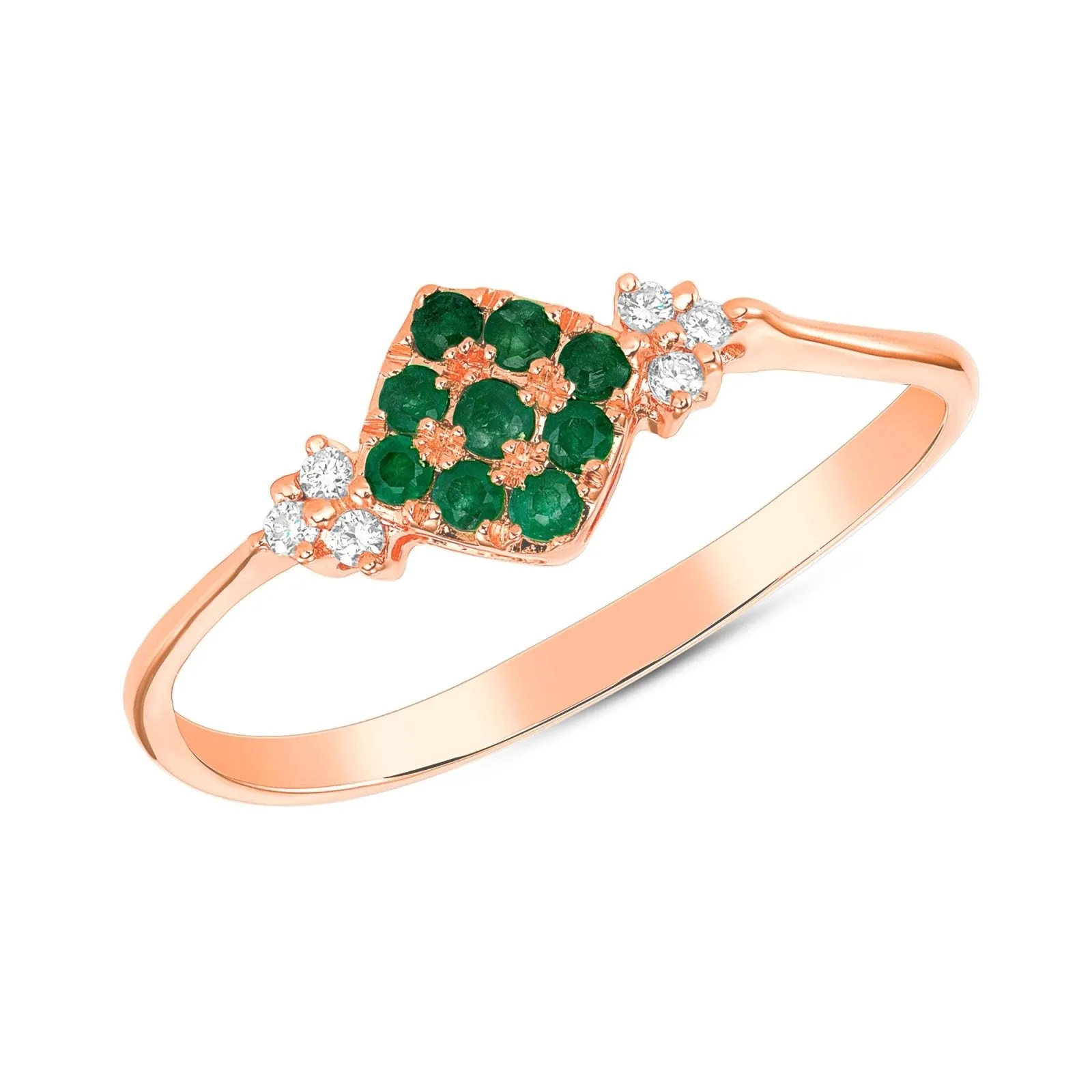 Time Emerald and Diamond Ring