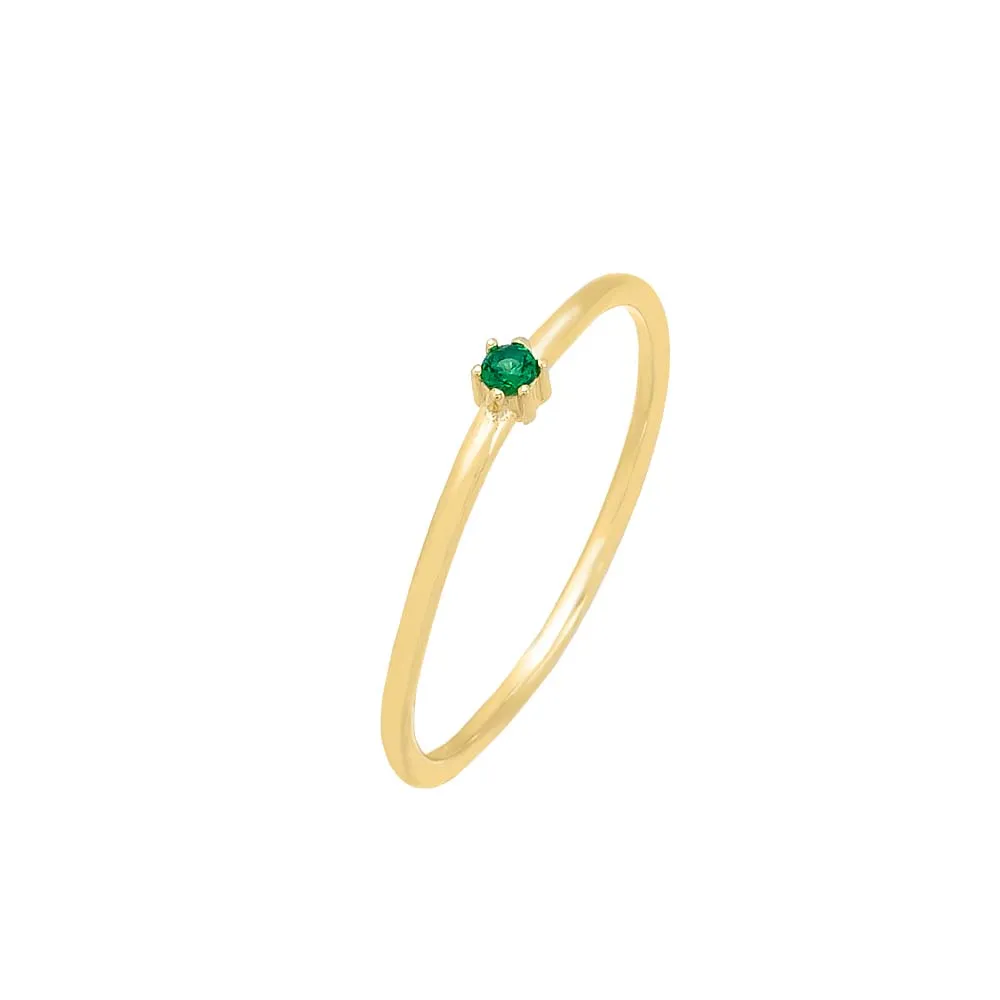 Tiny Solitaire CZ Ring
