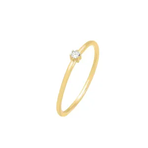 Tiny Solitaire CZ Ring