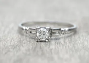 TRAUB SOLITAIRE OLD EUROPEAN CUT DIAMOND RING