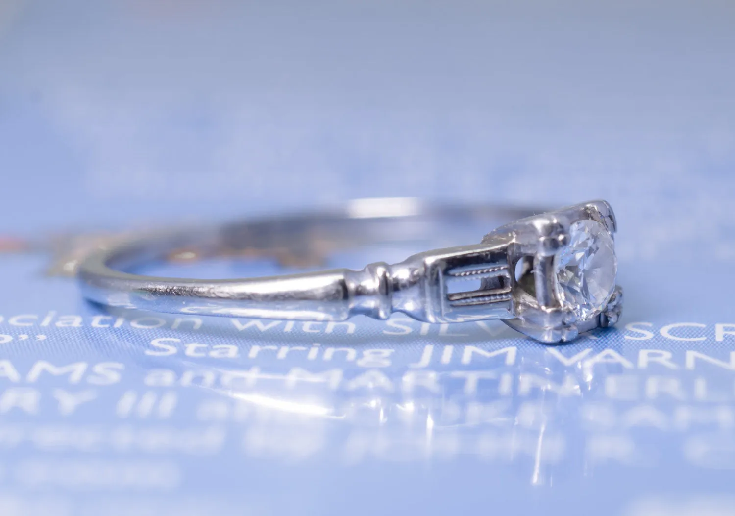 TRAUB SOLITAIRE OLD EUROPEAN CUT DIAMOND RING