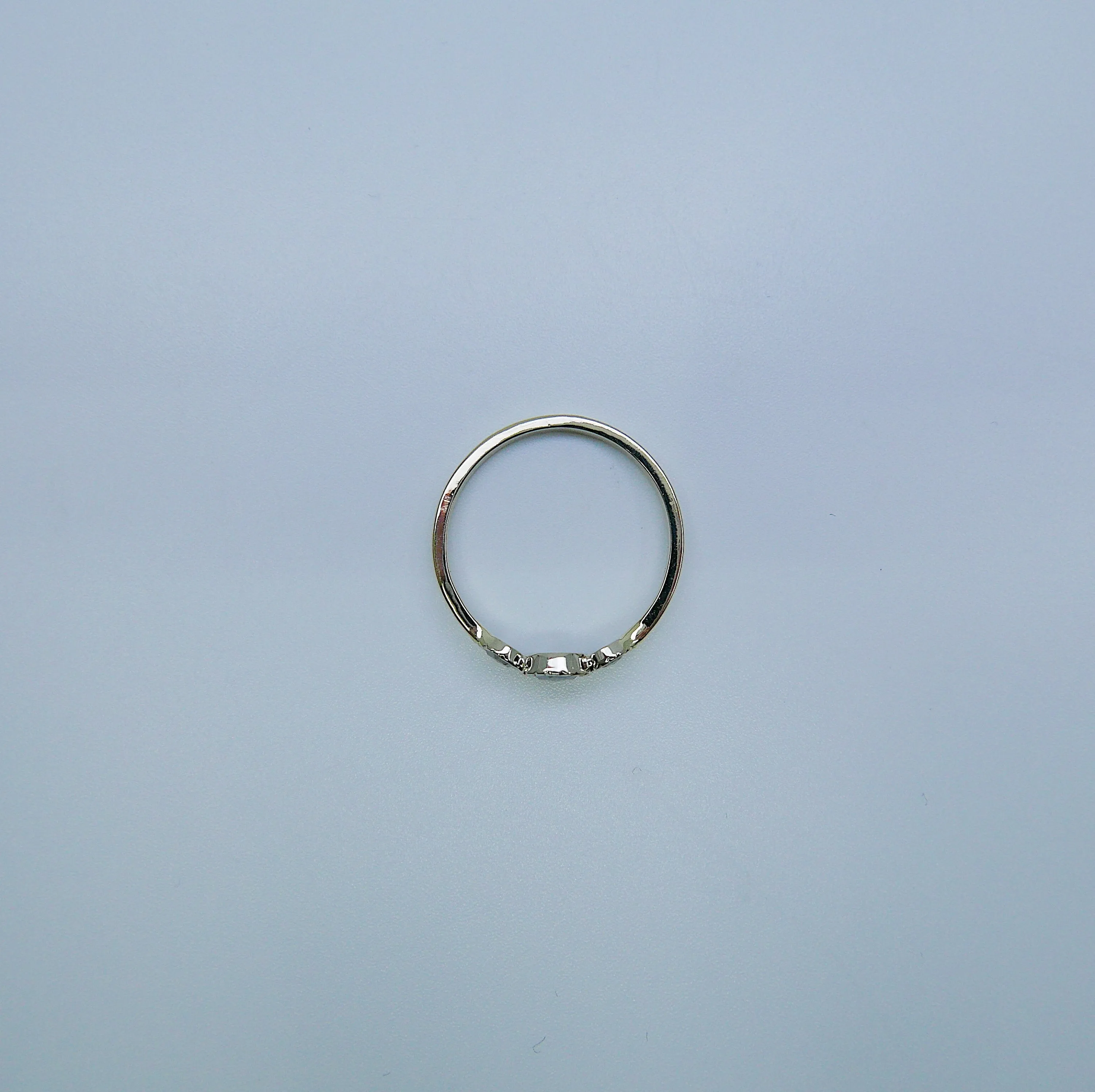 Triple Twist Rustic Two Tone Diamond Ring