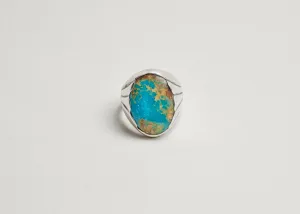 Turquoise Scalloped Edge Ring