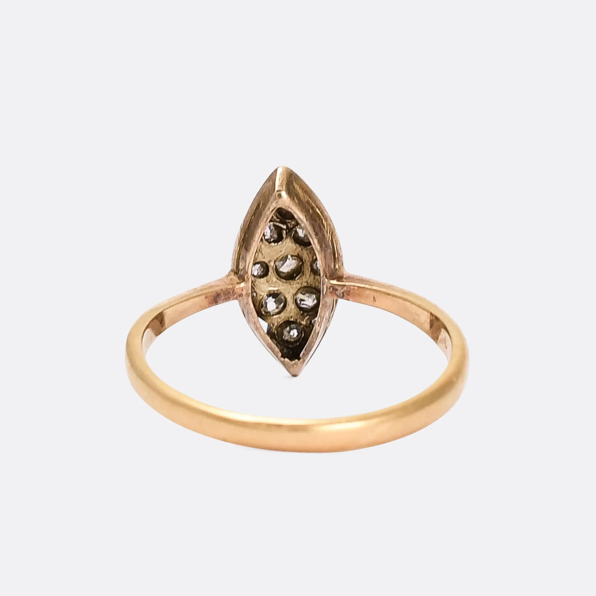 Victorian Diamond Navette Cluster Ring