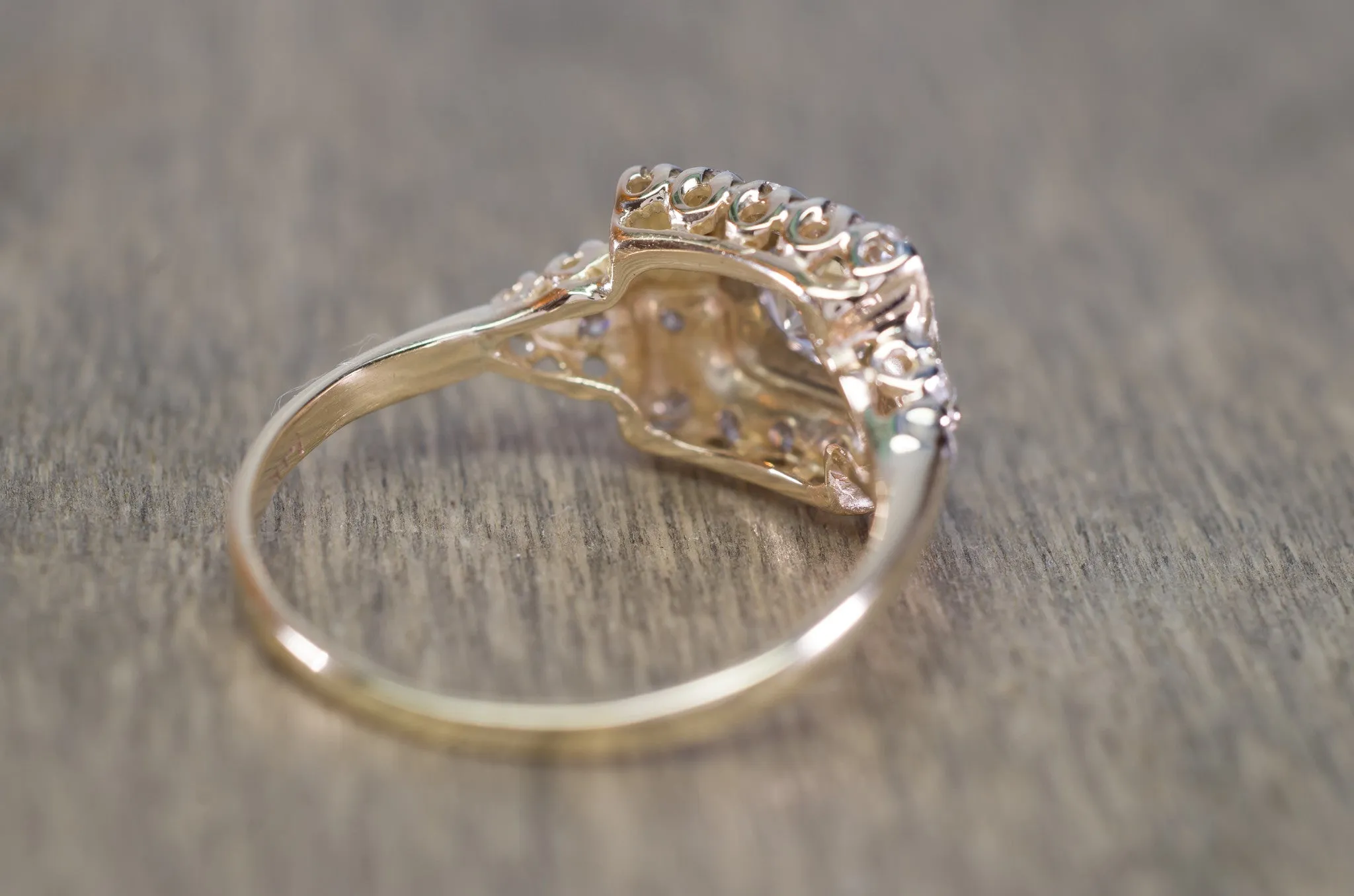 VINTAGE OLD EUROPEAN AND SINGLE CUT DIAMOND RING