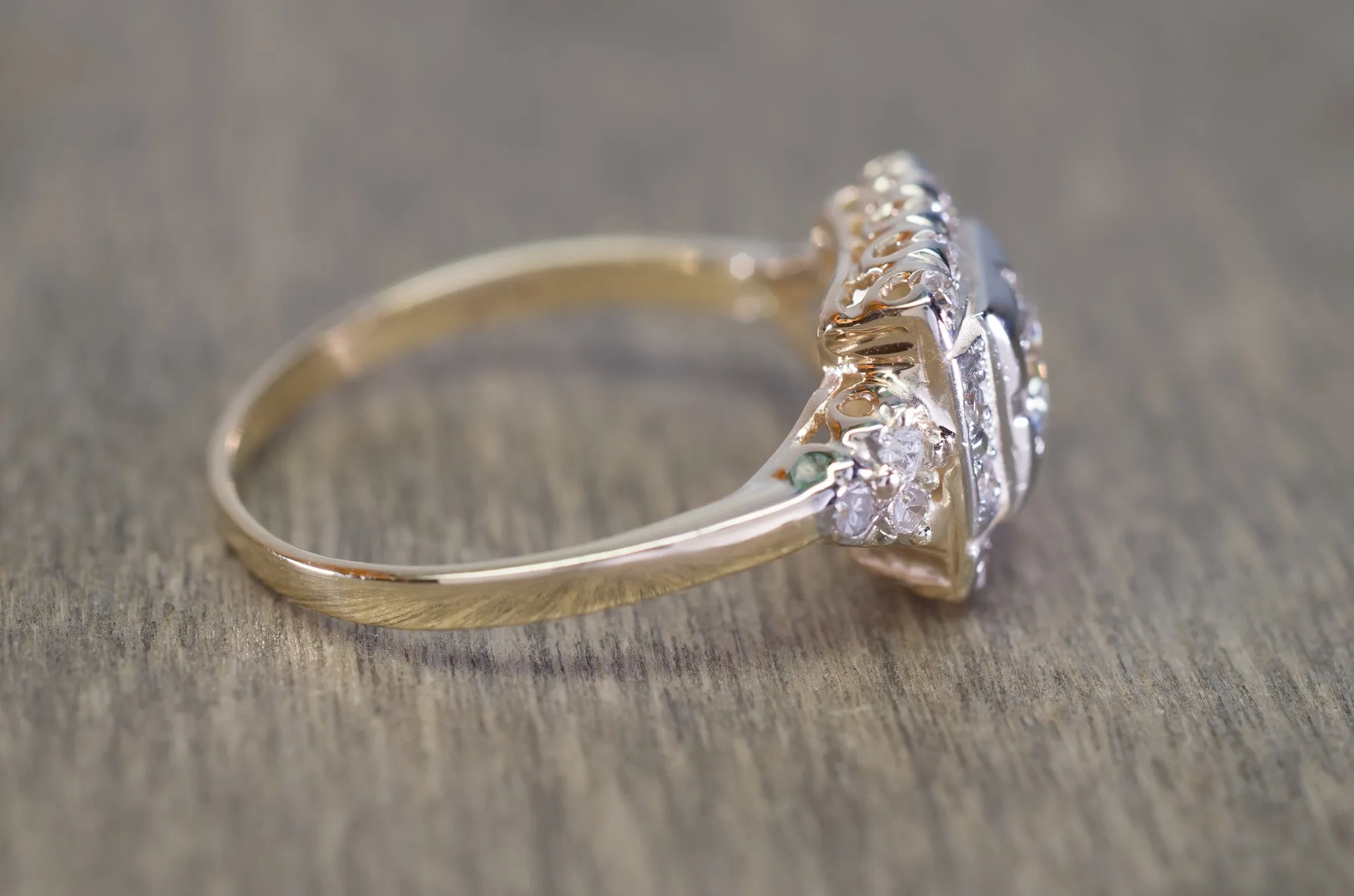 VINTAGE OLD EUROPEAN AND SINGLE CUT DIAMOND RING